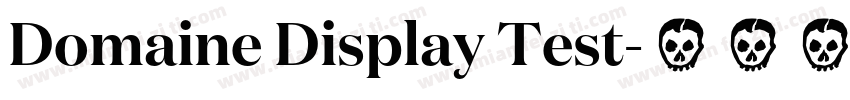 Domaine Display Test字体转换